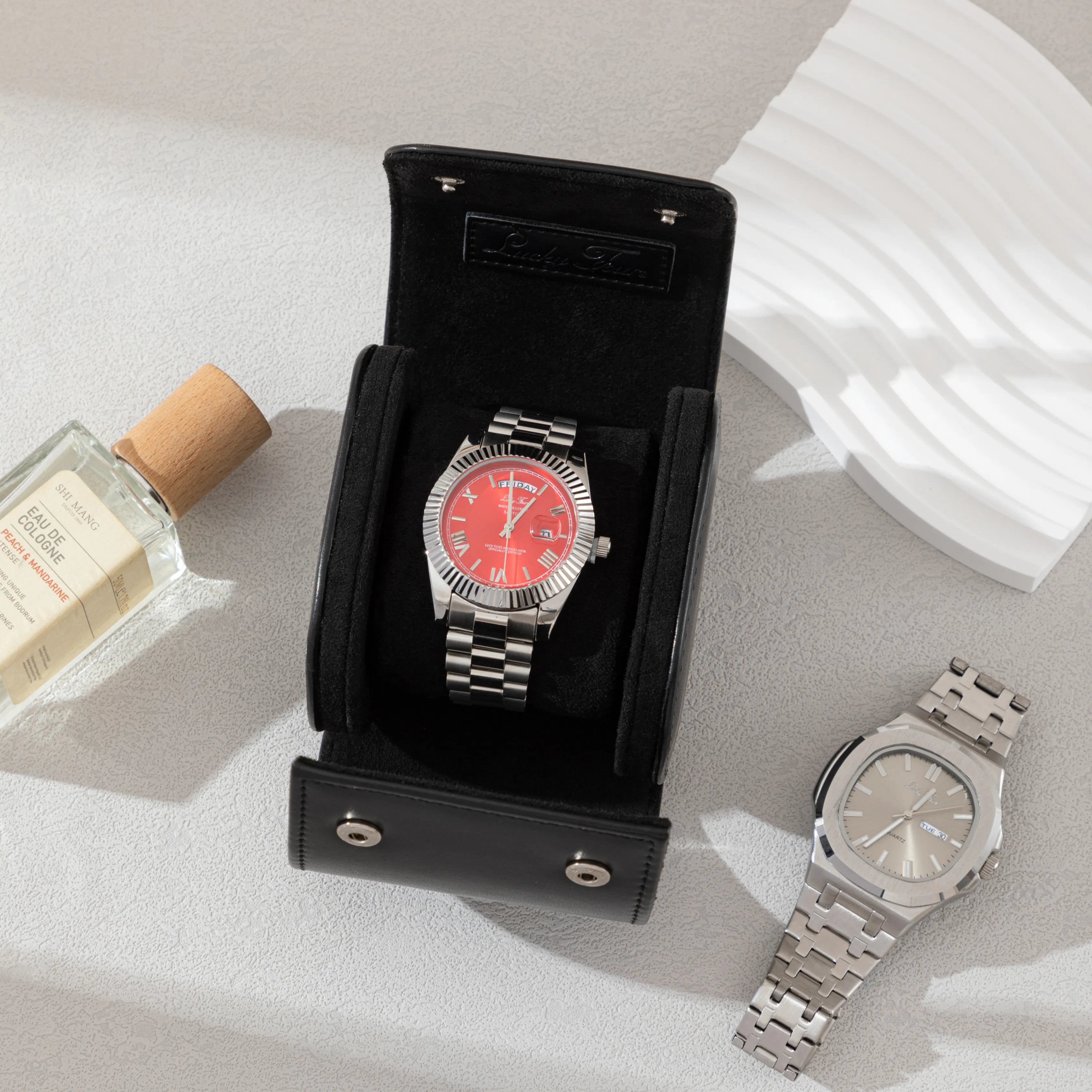 Premium-Uhrenrolle aus Leder