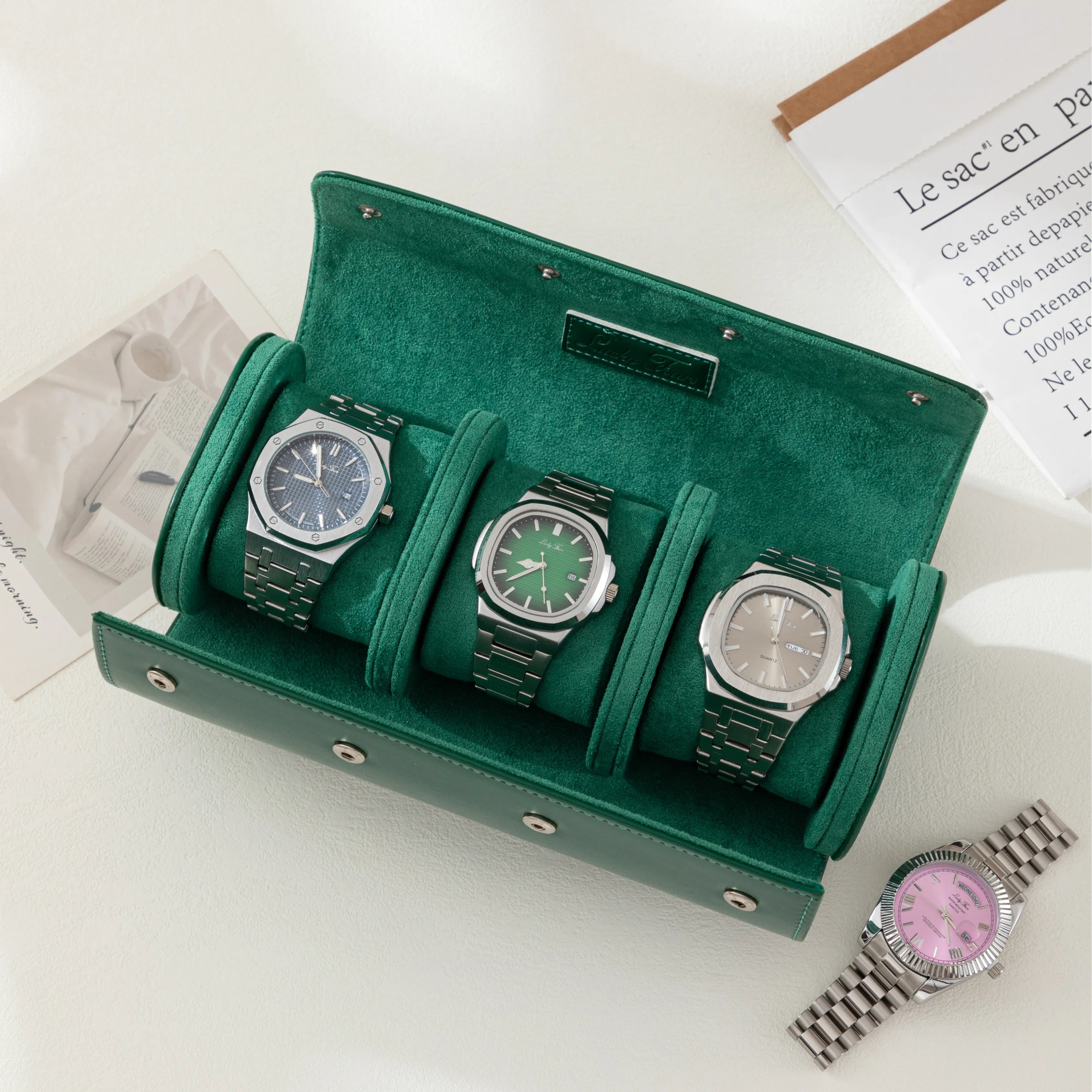 Premium-Uhrenrolle aus Leder