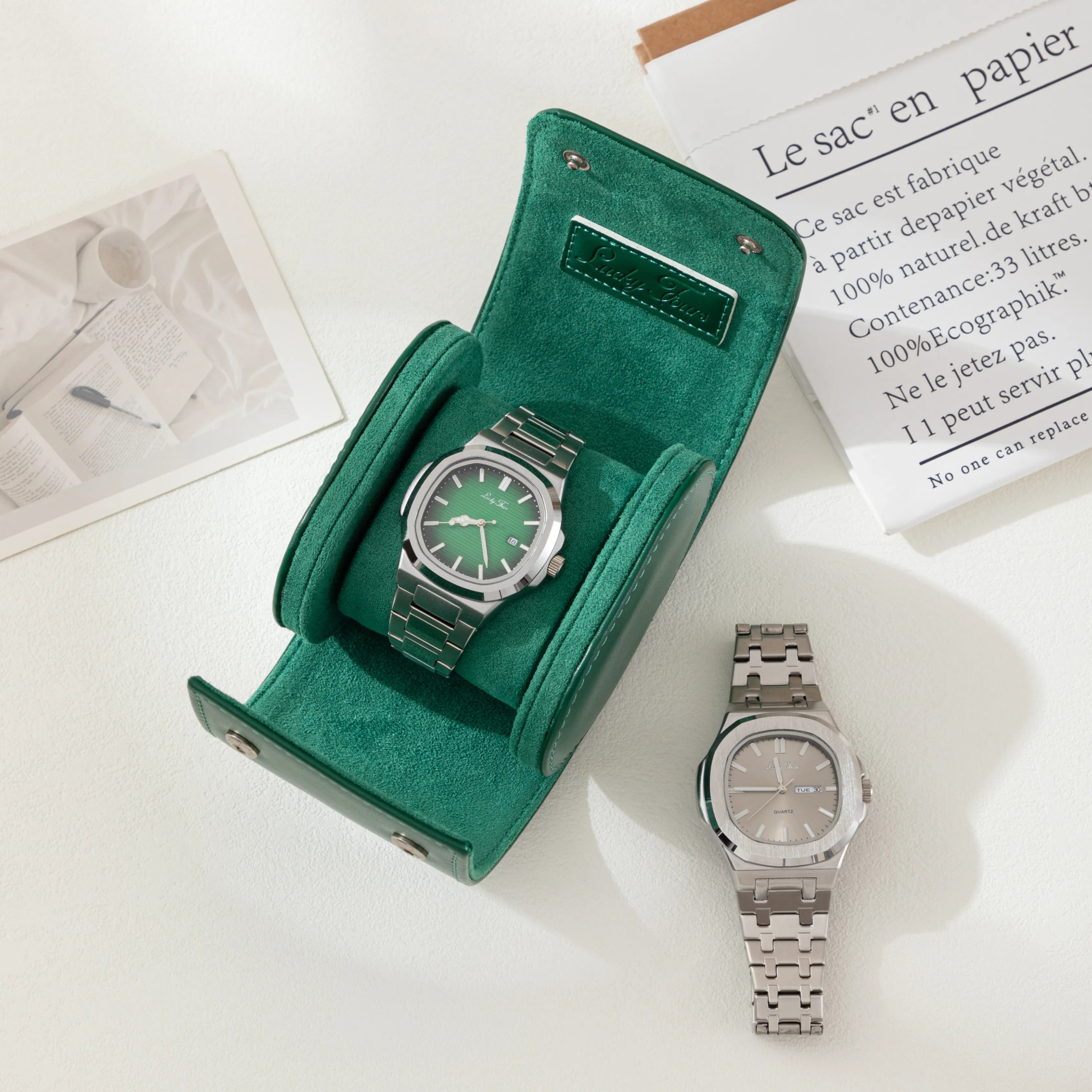 Premium-Uhrenrolle aus Leder