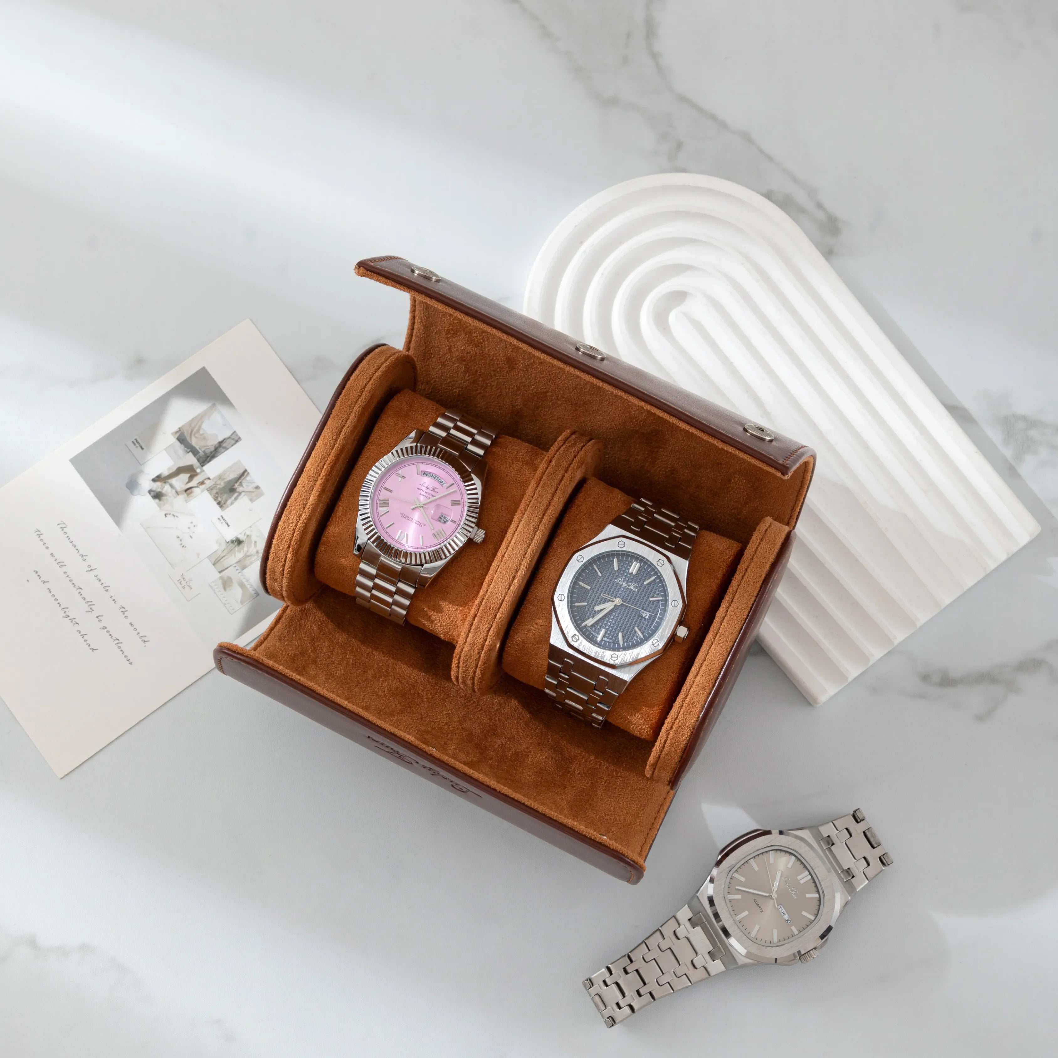 Premium-Uhrenrolle aus Leder