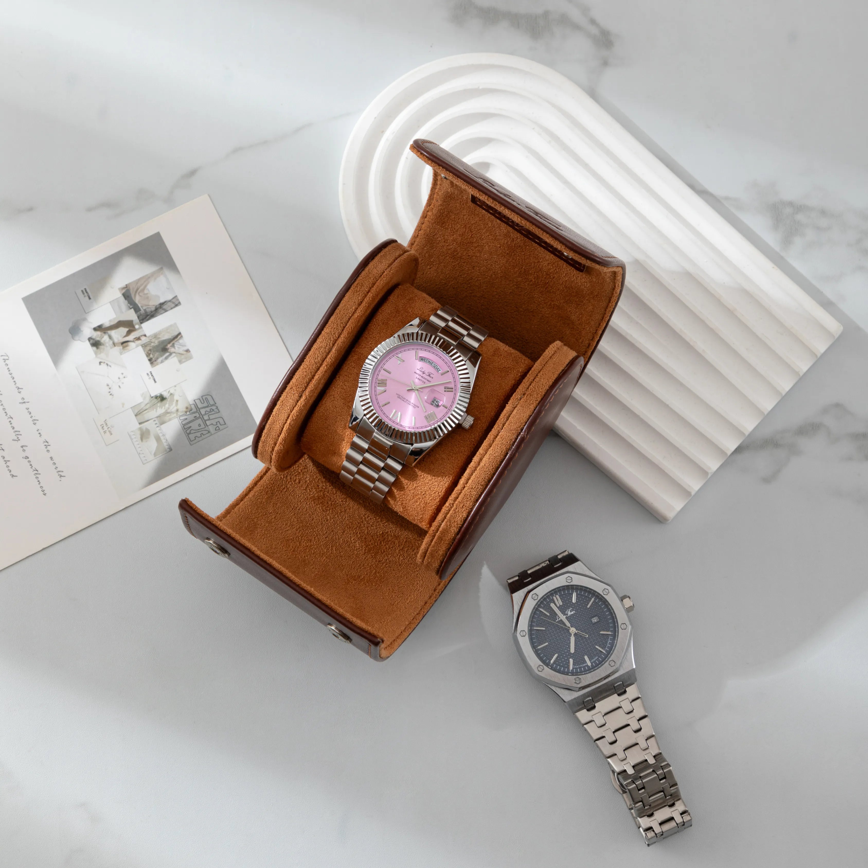 Premium-Uhrenrolle aus Leder